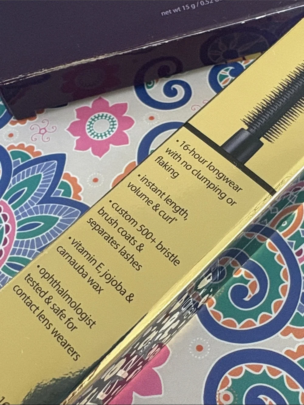 tarte Maneater Mascara – Black with Gold Leopard Print Tube in Black Brand New